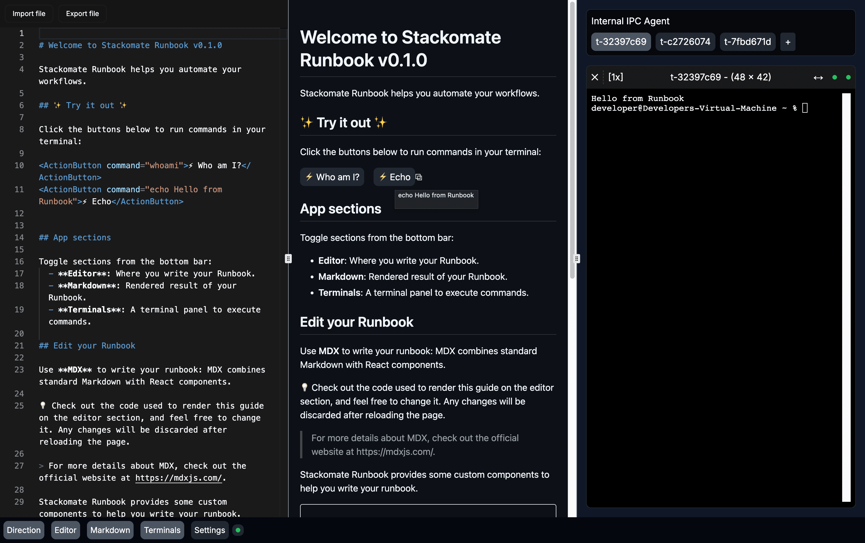 Stackomate App runbook preview